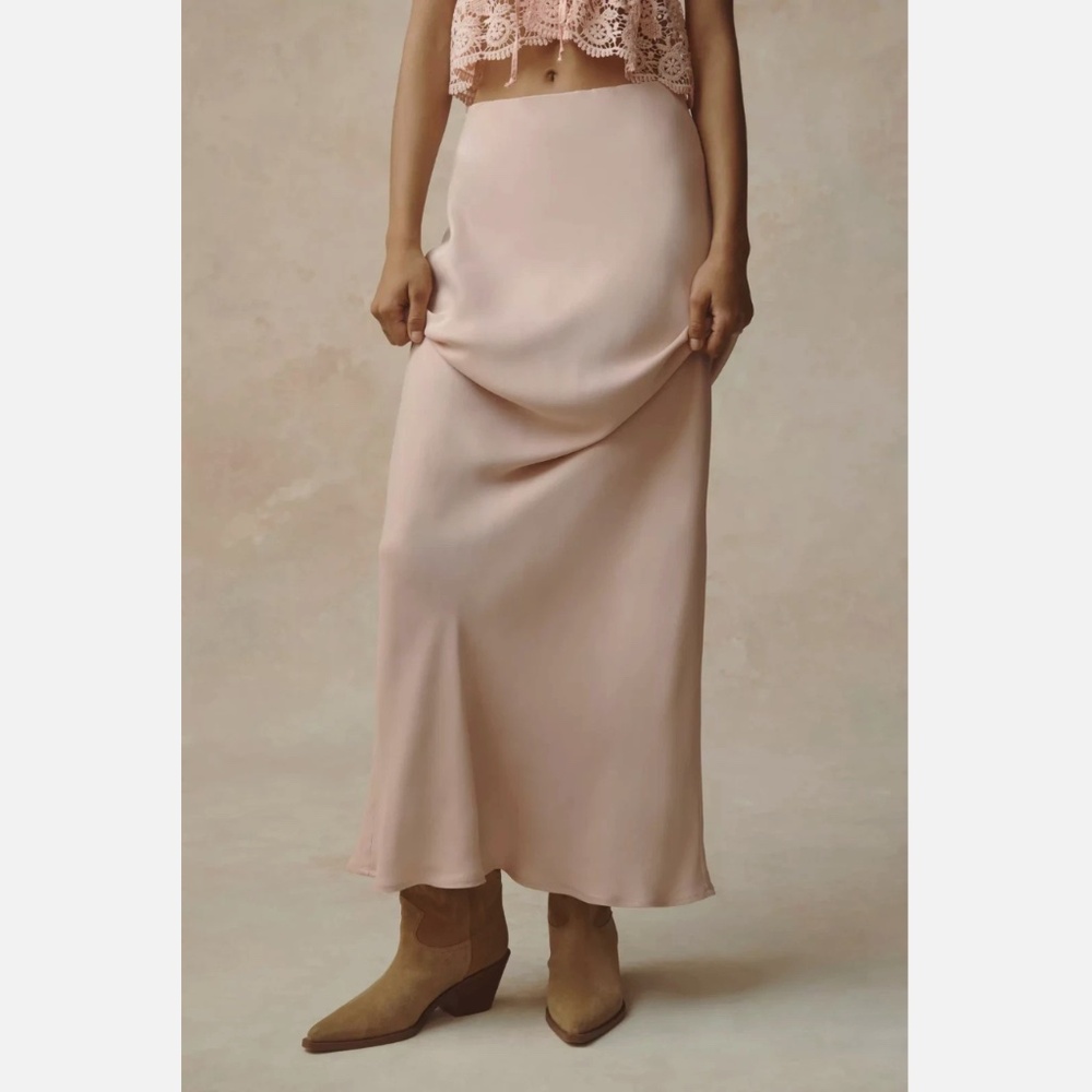 Anthropologie The Tilda Maxi Slip Skirt